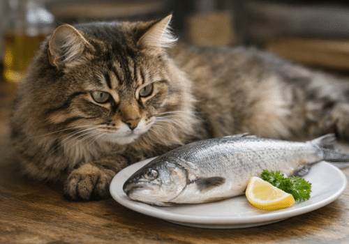 Kat met vis omega 3